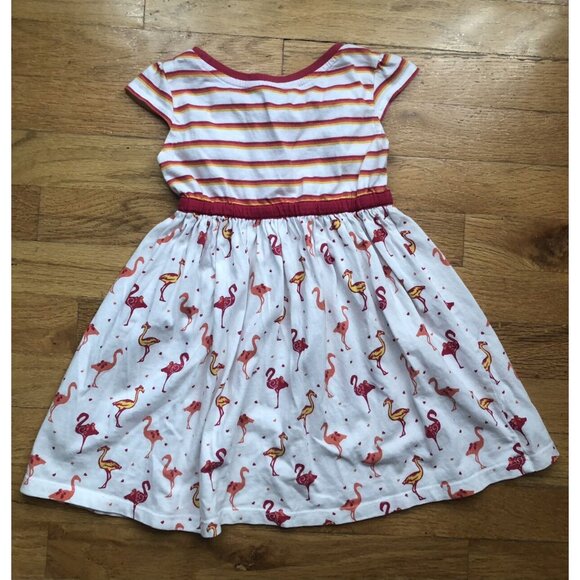 Beebay Size 4 Striped Flamingo Dress - Picture 3 of 3